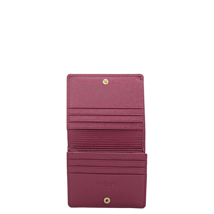 Croco Leather Ladies Wallet - Plumberry