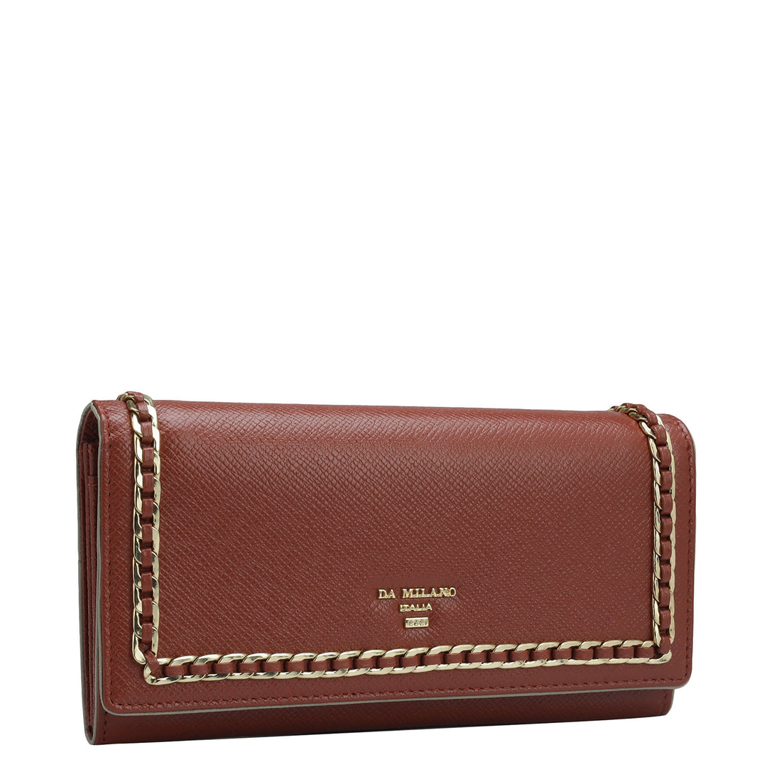 Franzy Leather Ladies Wallet - Brick