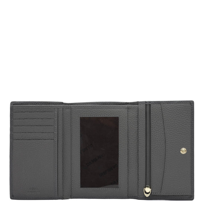 Franzy Leather Ladies Wallet - Grey