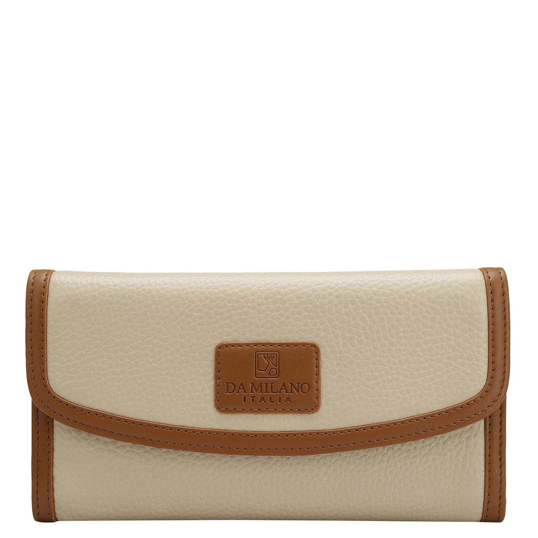 Wax Leather Ladies Wallet - Dove