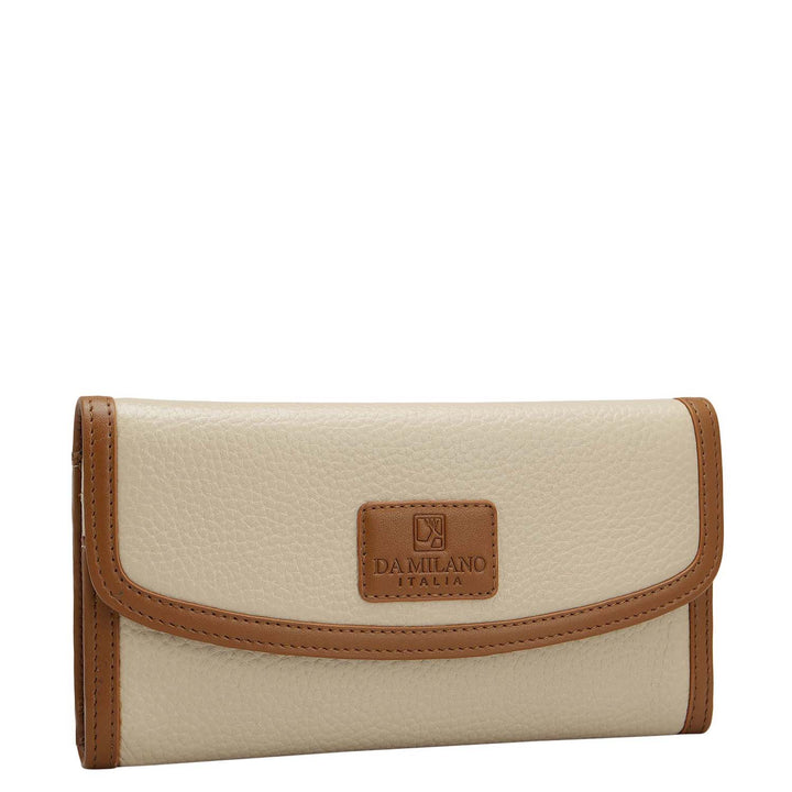 Wax Leather Ladies Wallet - Dove