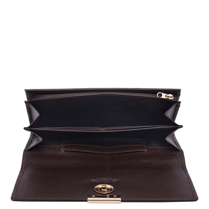 Croco Franzy Leather Ladies Wallet - Date