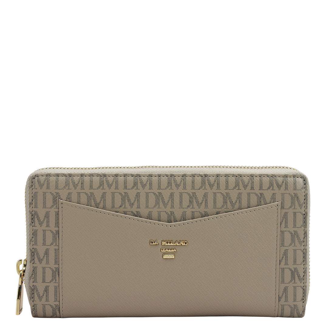 Monogram Franzy Leather Ladies Wallet - Chalk