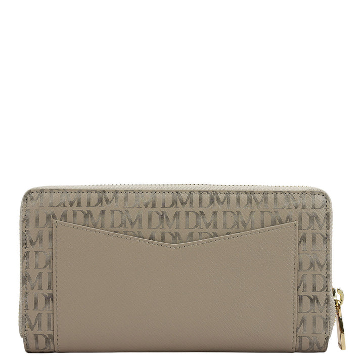 Monogram Franzy Leather Ladies Wallet - Chalk