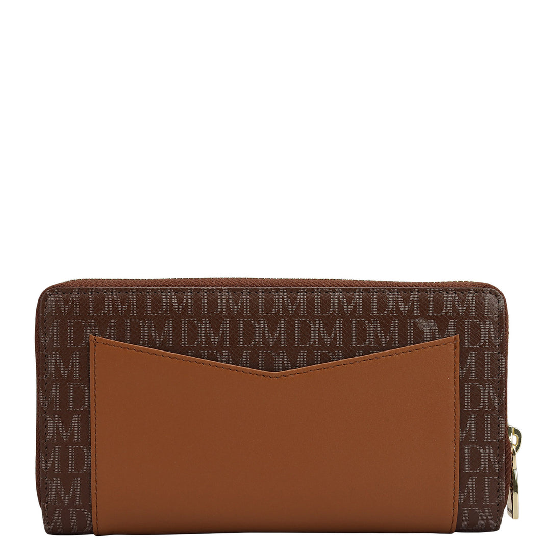 Monogram Plain Leather Ladies Wallet - Date