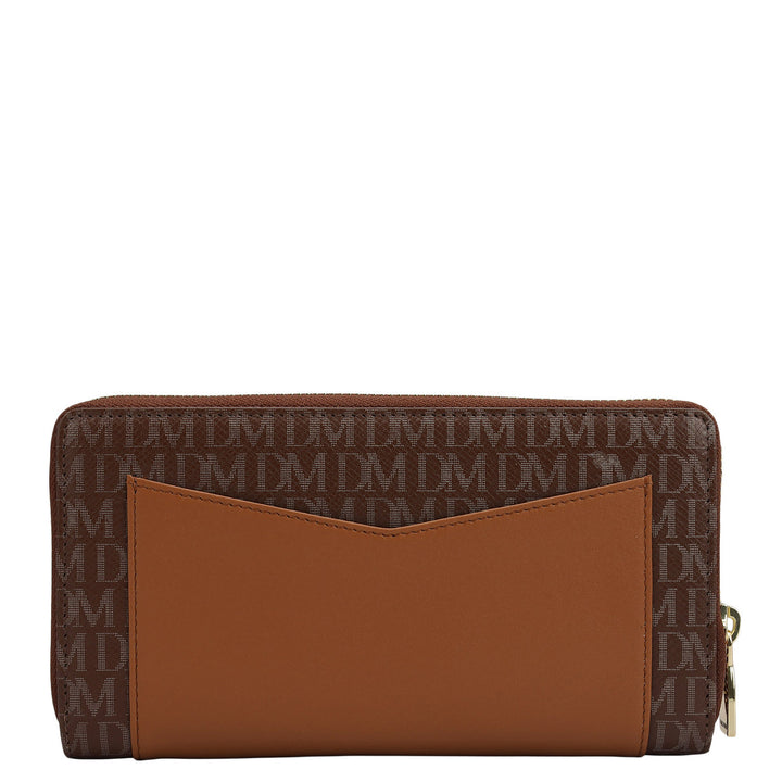 Monogram Plain Leather Ladies Wallet - Date