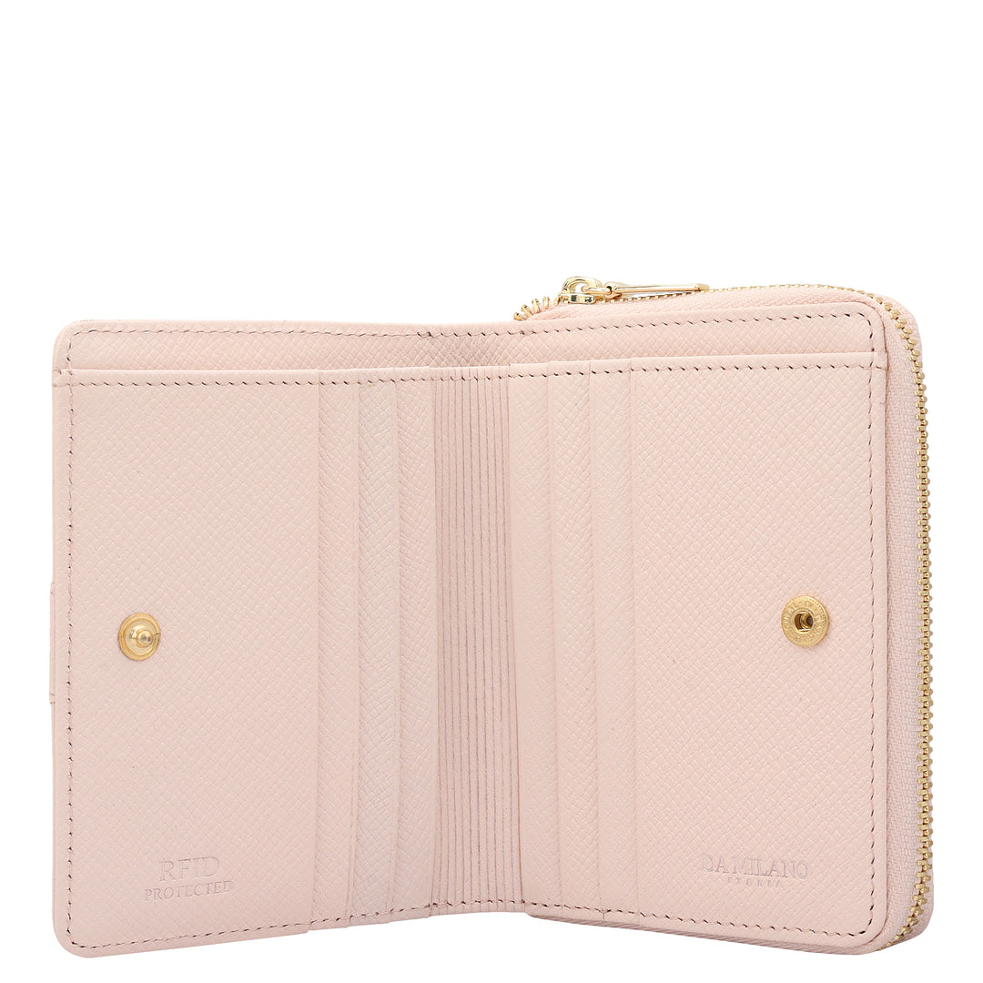 Monogram Franzy Leather Ladies Wallet - Blush