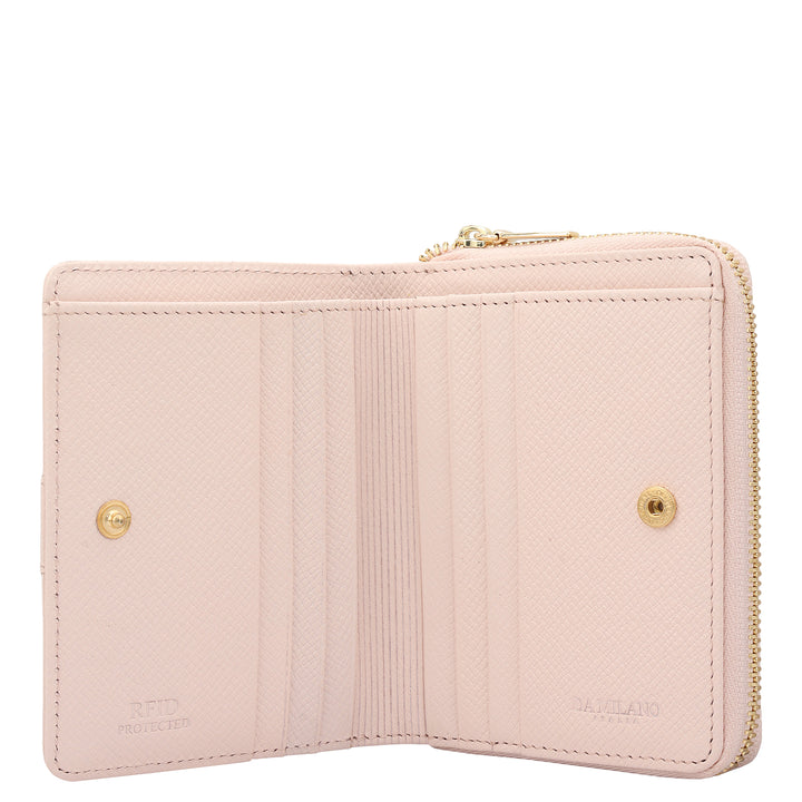 Monogram Franzy Leather Ladies Wallet - Blush