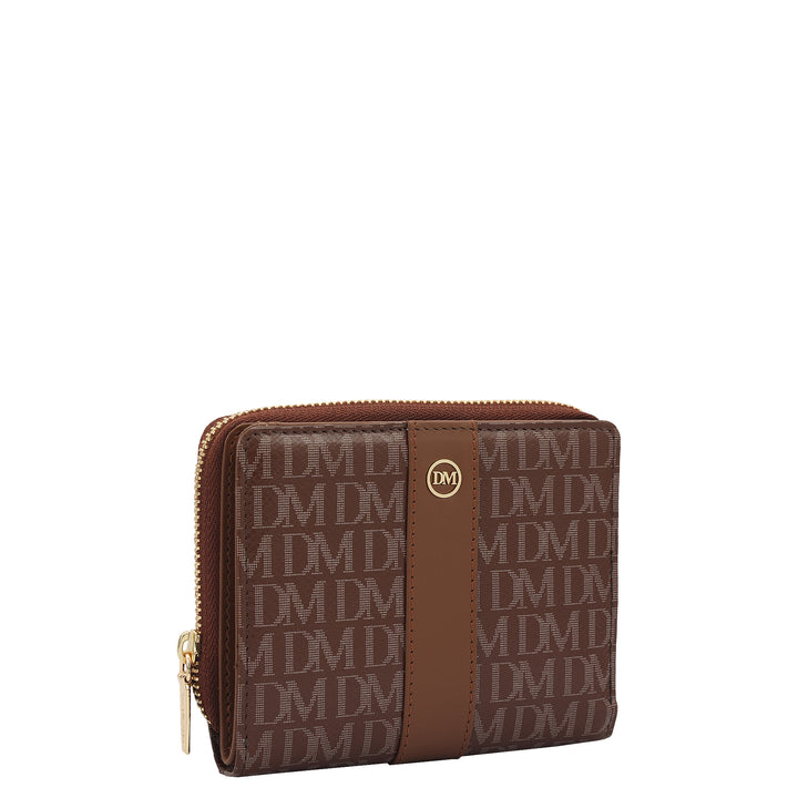 Monogram Plain Leather Ladies Wallet - Date