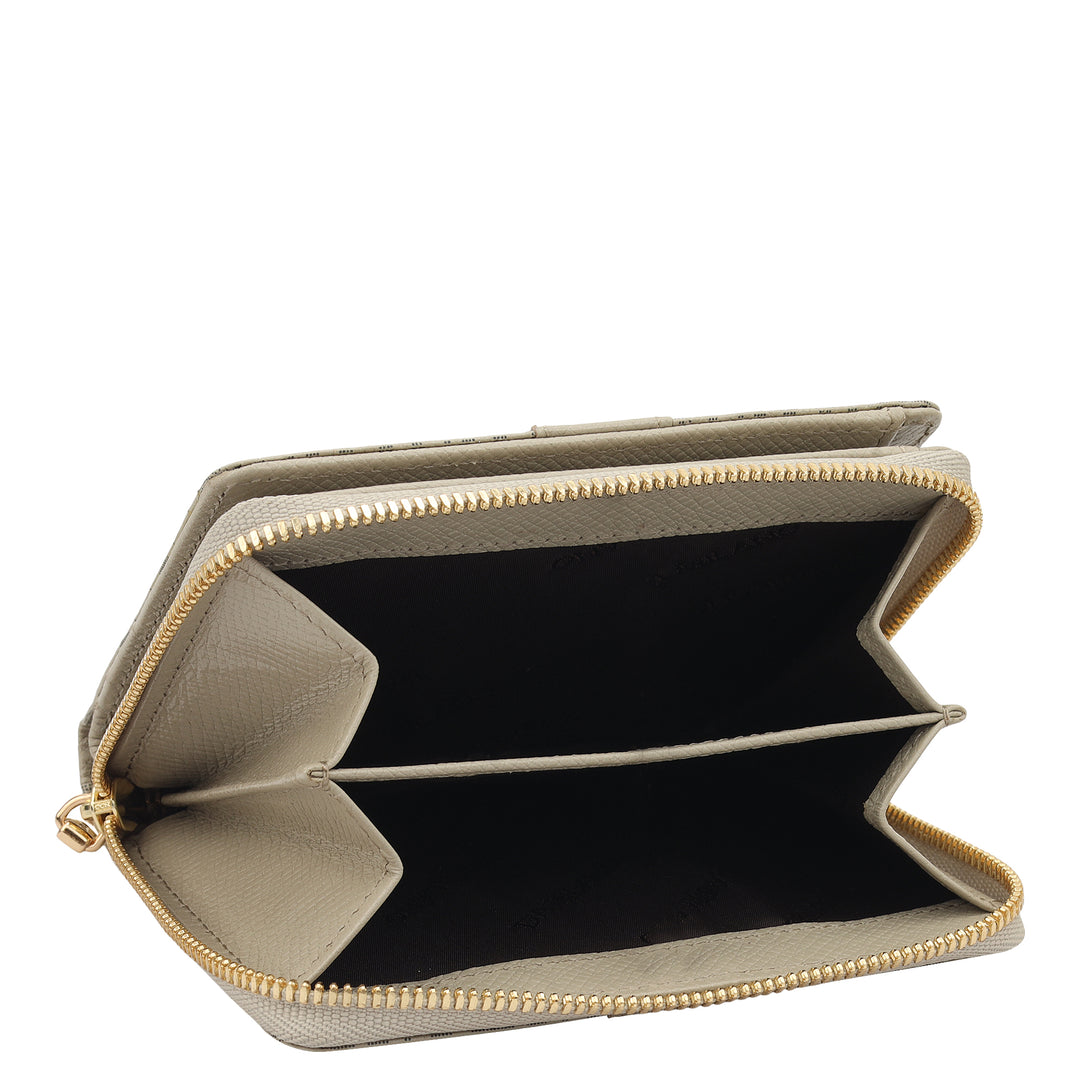 Monogram Franzy Leather Ladies Wallet - Lamb