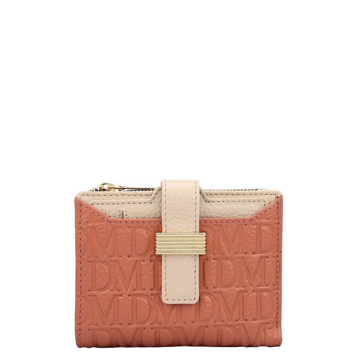 Monogram Leather Ladies Wallet - Terracotta