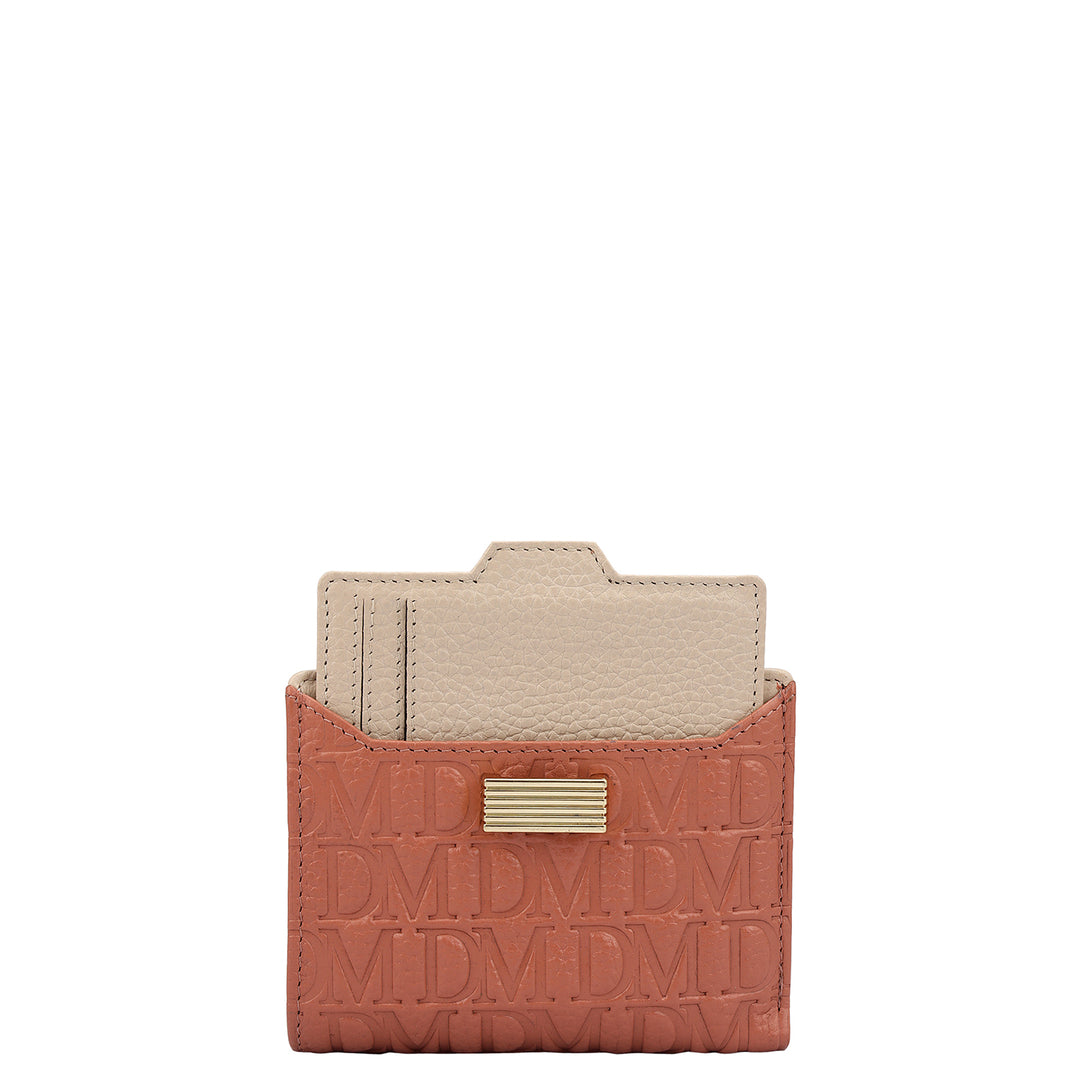 Monogram Leather Ladies Wallet - Terracotta