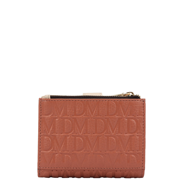 Monogram Leather Ladies Wallet - Terracotta