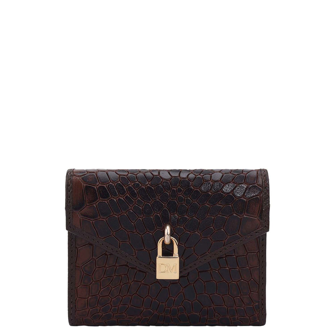 Croco Leather Ladies Wallet - Date