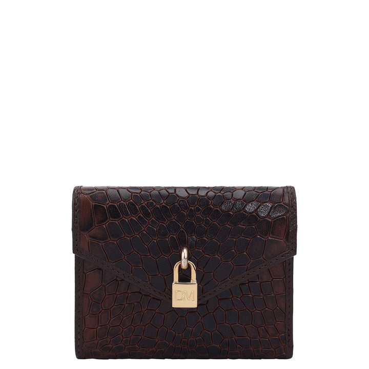 Croco Leather Ladies Wallet - Date