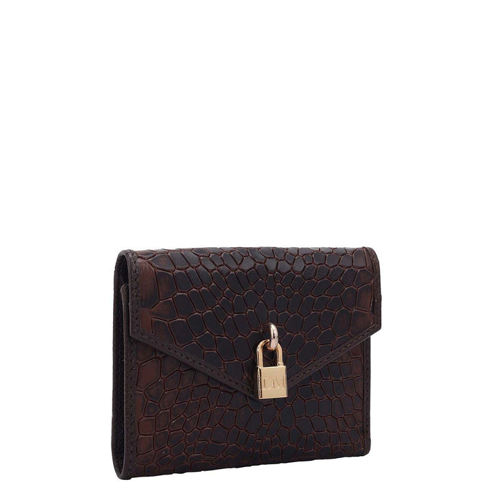 Croco Leather Ladies Wallet - Date