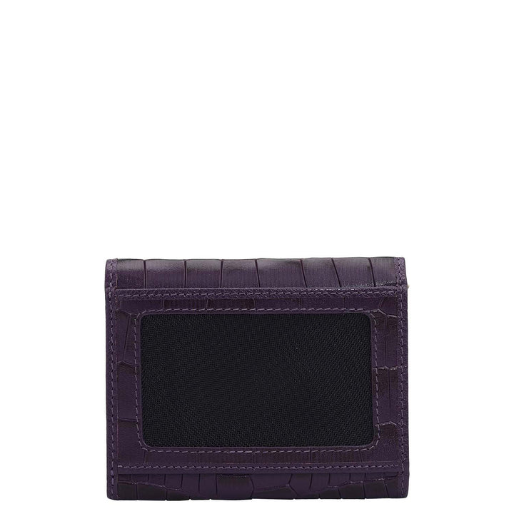 Croco Leather Ladies Wallet - Grapevine