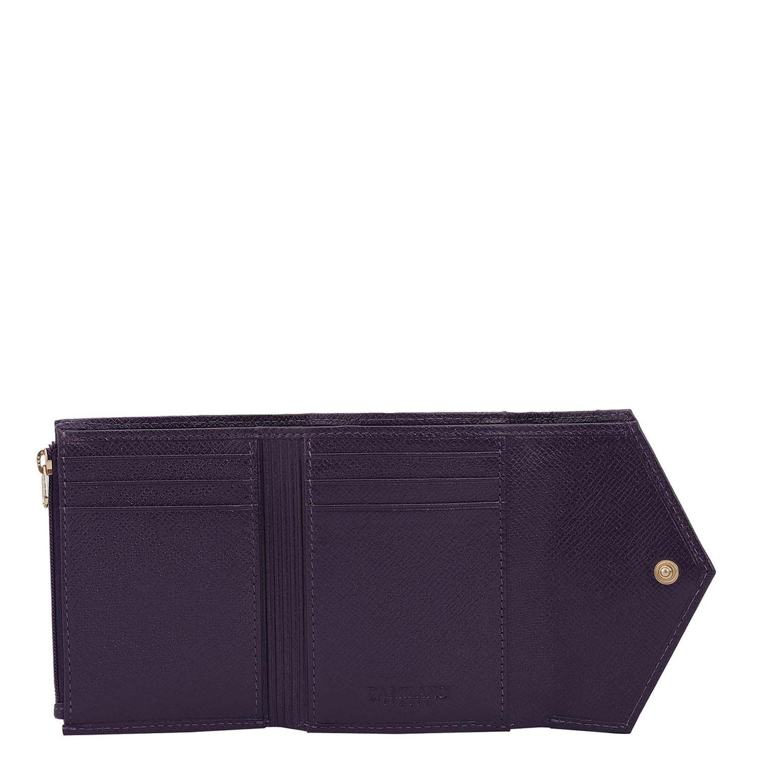 Croco Leather Ladies Wallet - Grapevine