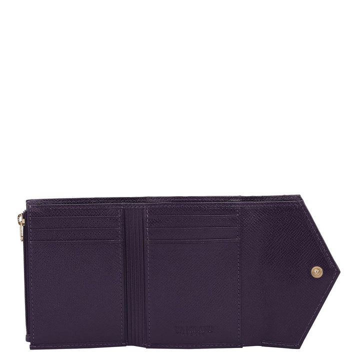 Croco Leather Ladies Wallet - Grapevine