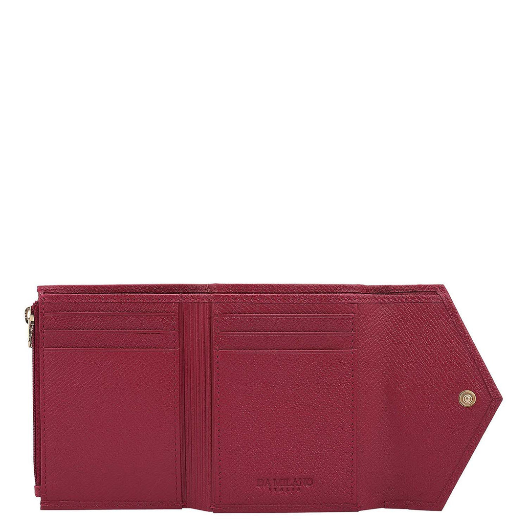 Croco Leather Ladies Wallet - Plumberry