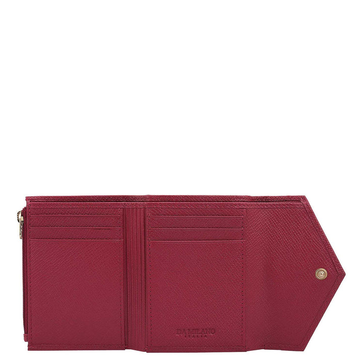 Croco Leather Ladies Wallet - Plumberry