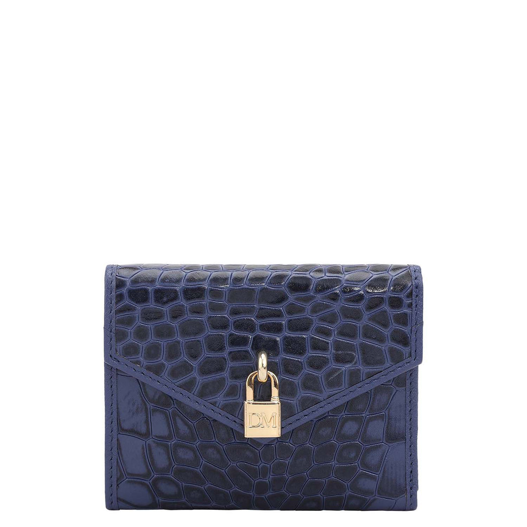 Croco Leather Ladies Wallet - Stardust