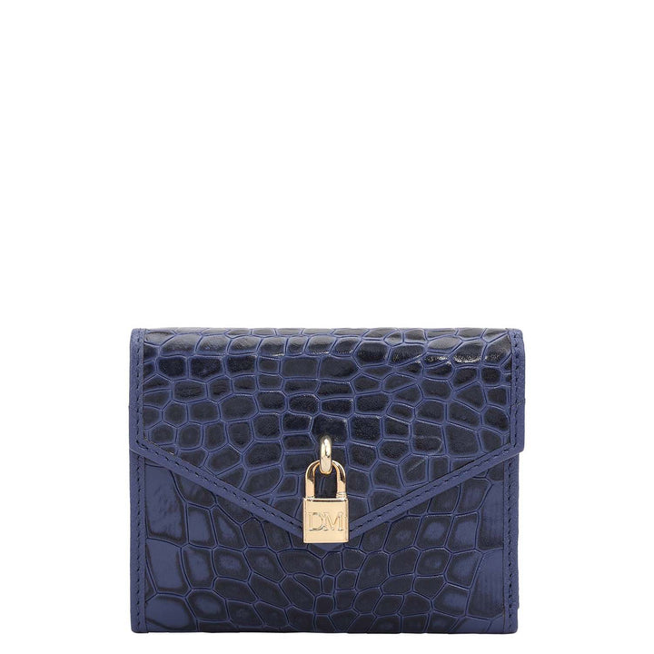 Croco Leather Ladies Wallet - Stardust