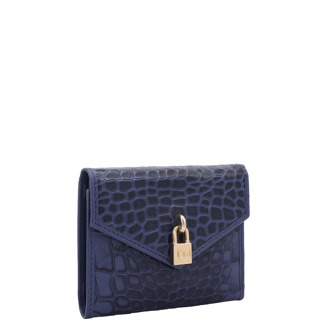 Croco Leather Ladies Wallet - Stardust