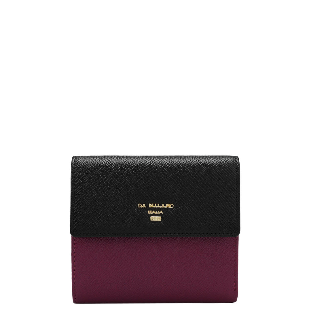 Franzy Leather Ladies Wallet - Orchid & Black