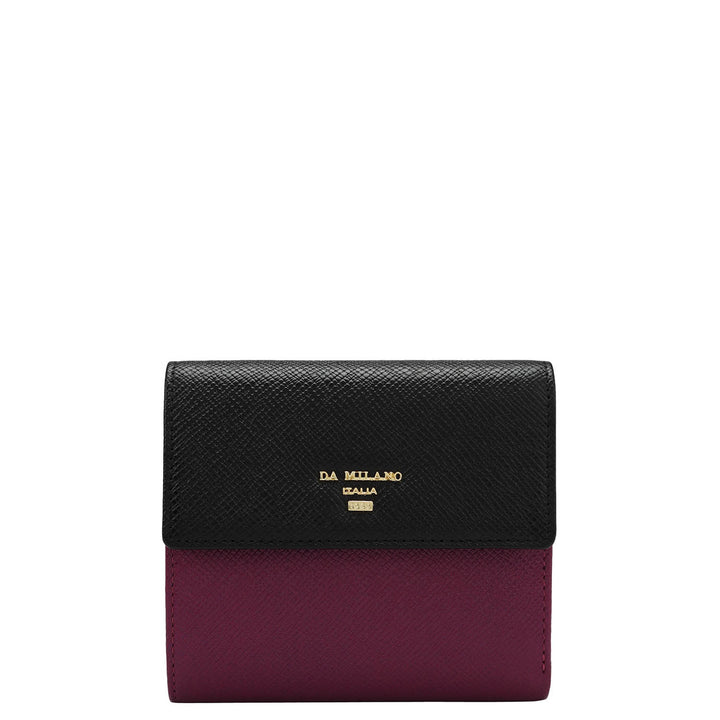 Franzy Leather Ladies Wallet - Orchid & Black