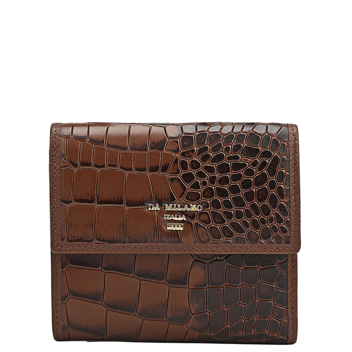 Croco Leather Ladies Wallet - Date