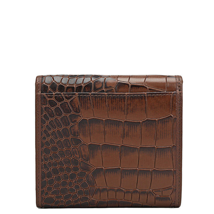 Croco Leather Ladies Wallet - Date