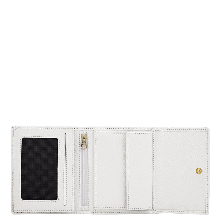 Croco Leather Ladies Wallet - Snow