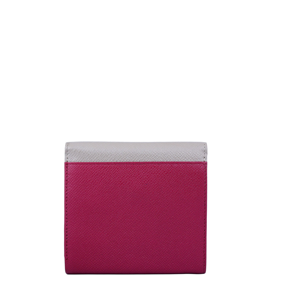 Franzy Leather Ladies Wallet - Plumberry & Chalk