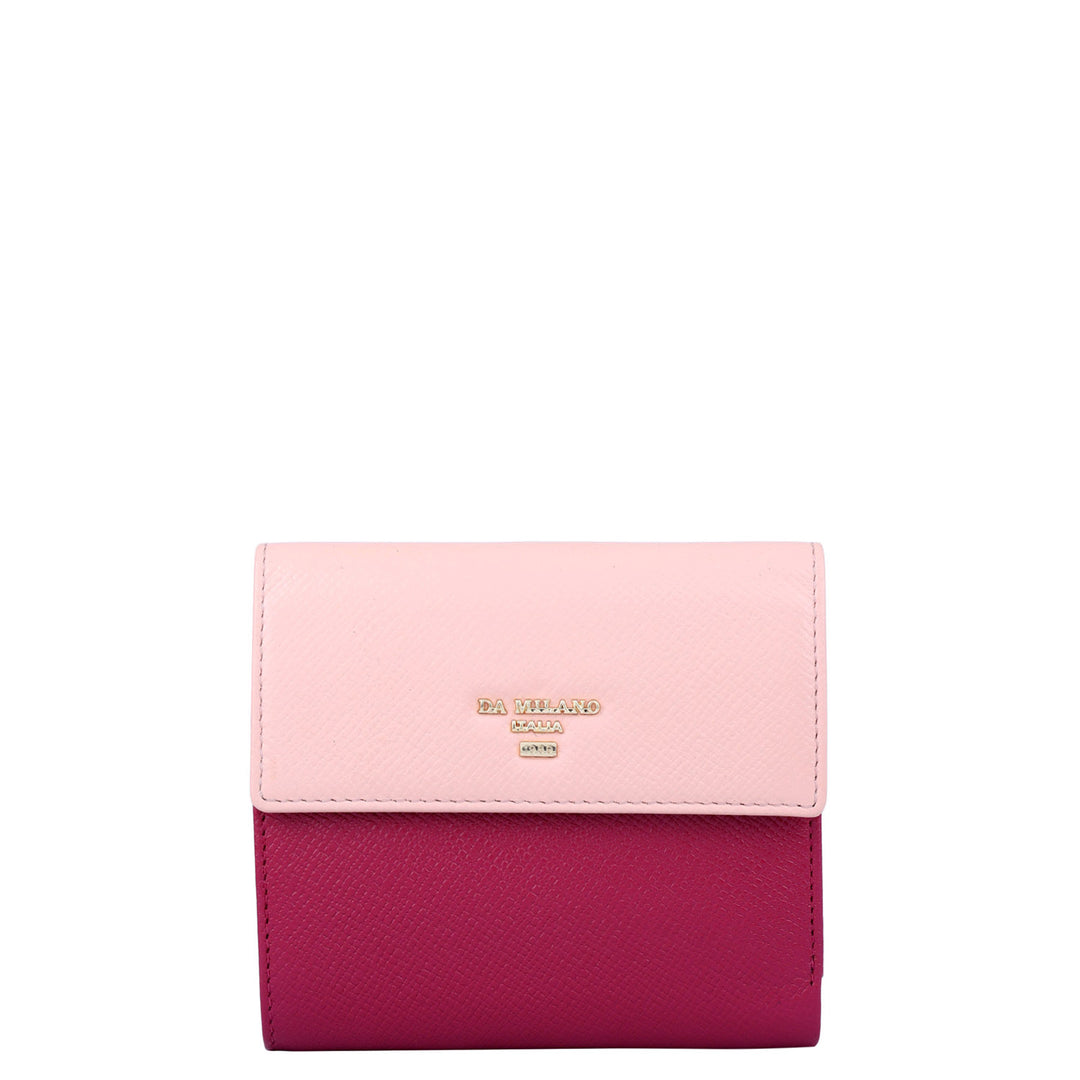 Franzy Leather Ladies Wallet - Plumberry & Peach