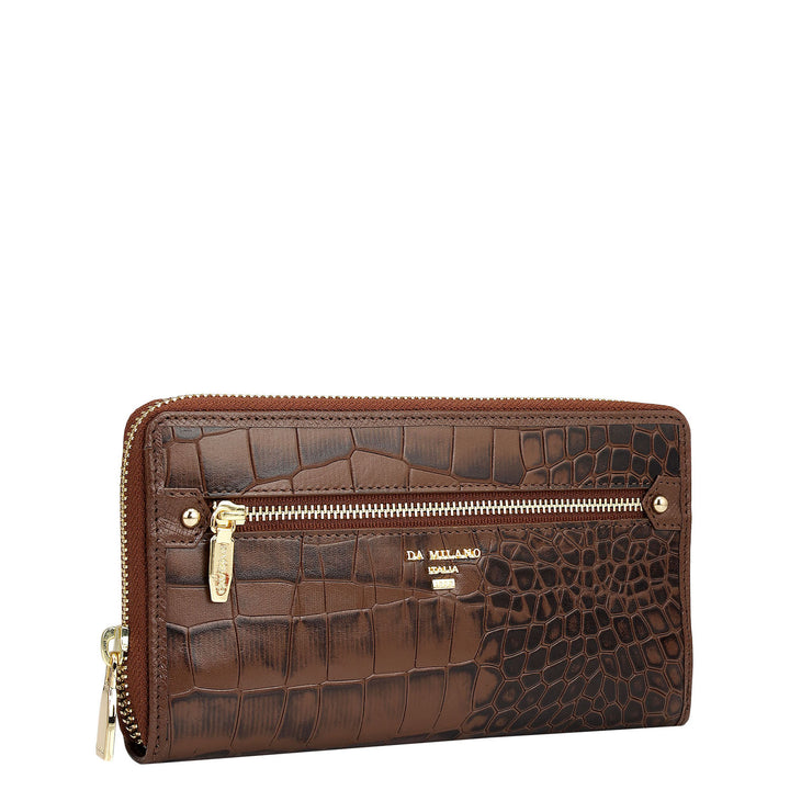 Croco Leather Ladies Wallet - Date