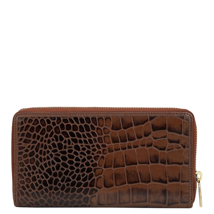 Croco Leather Ladies Wallet - Date