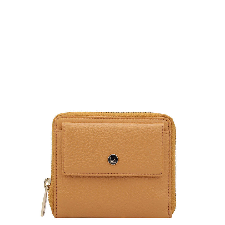 Wax Leather Ladies Wallet - Apricot Crush