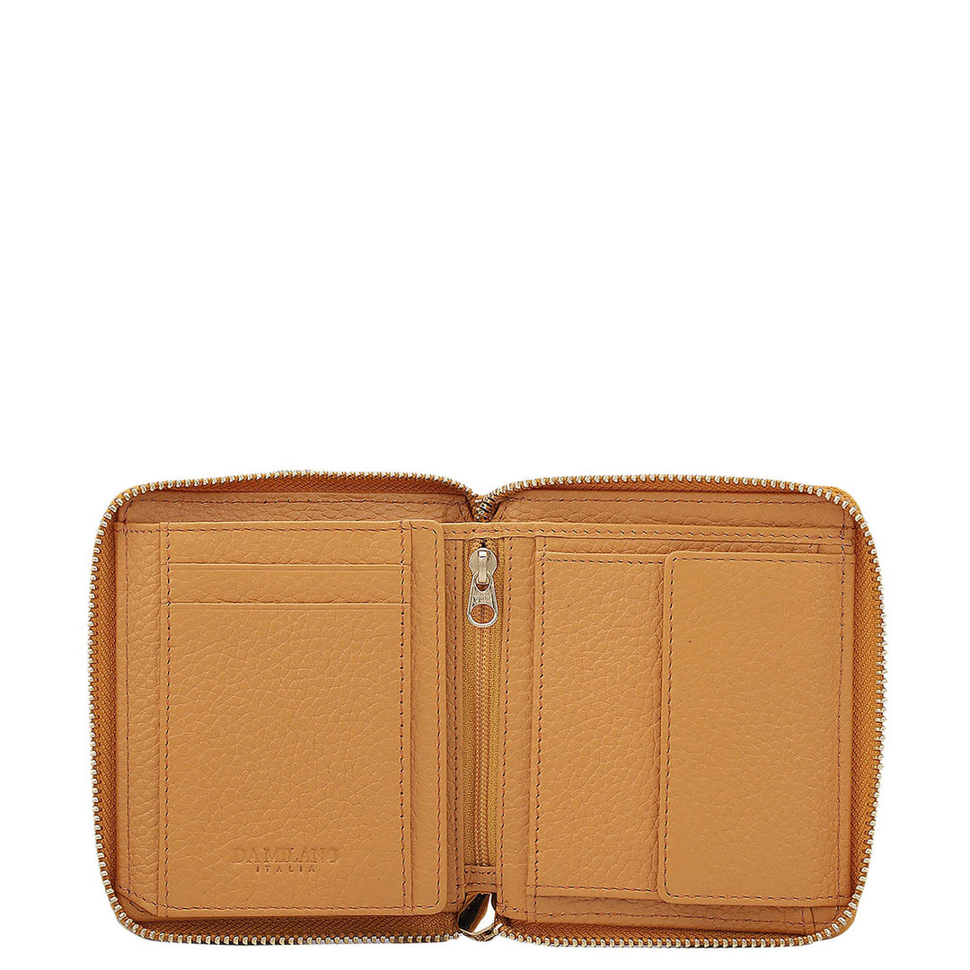 Wax Leather Ladies Wallet - Apricot Crush