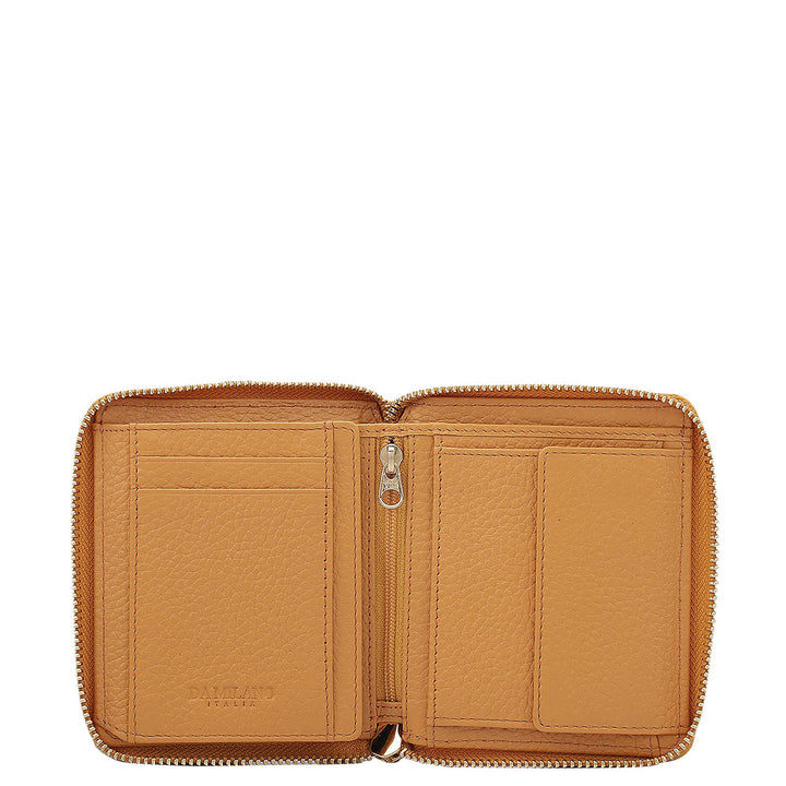 Wax Leather Ladies Wallet - Apricot Crush