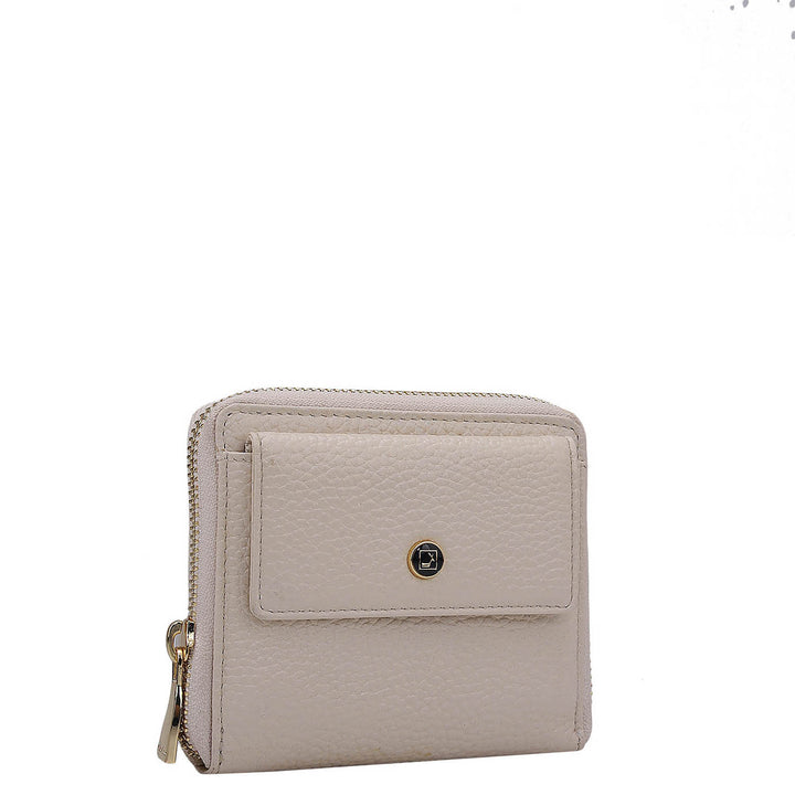 Wax Leather Ladies Wallet - Butter