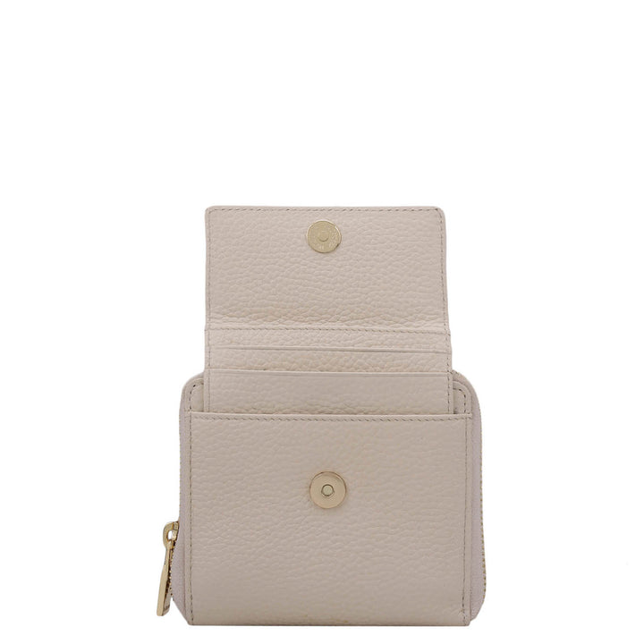 Wax Leather Ladies Wallet - Butter