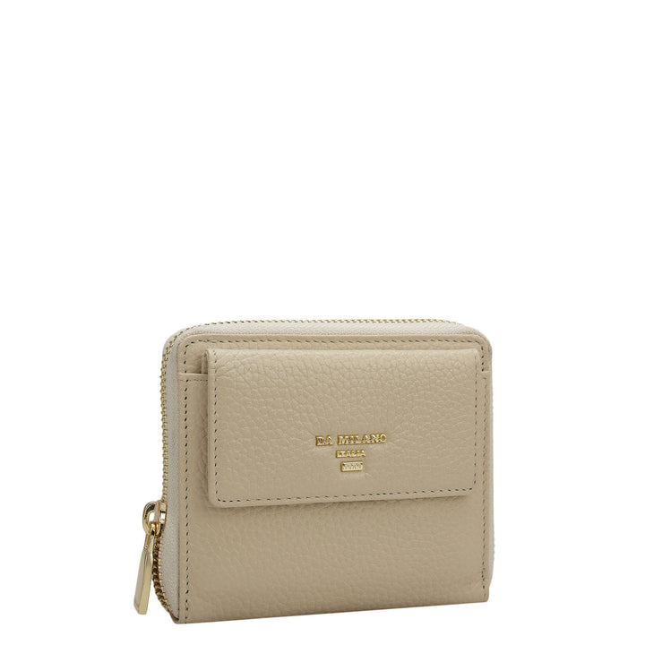 Wax Leather Ladies Wallet - Dove