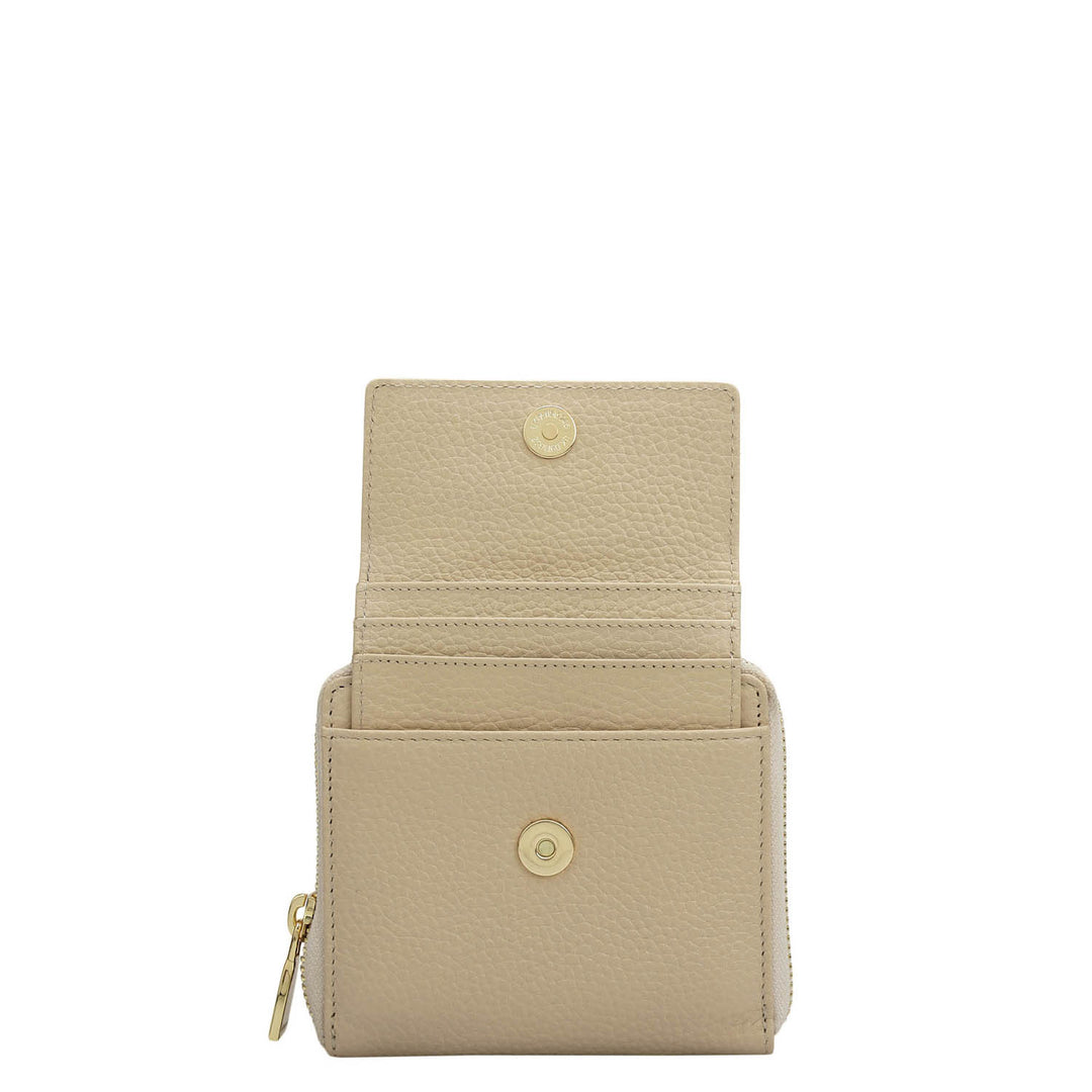 Wax Leather Ladies Wallet - Dove