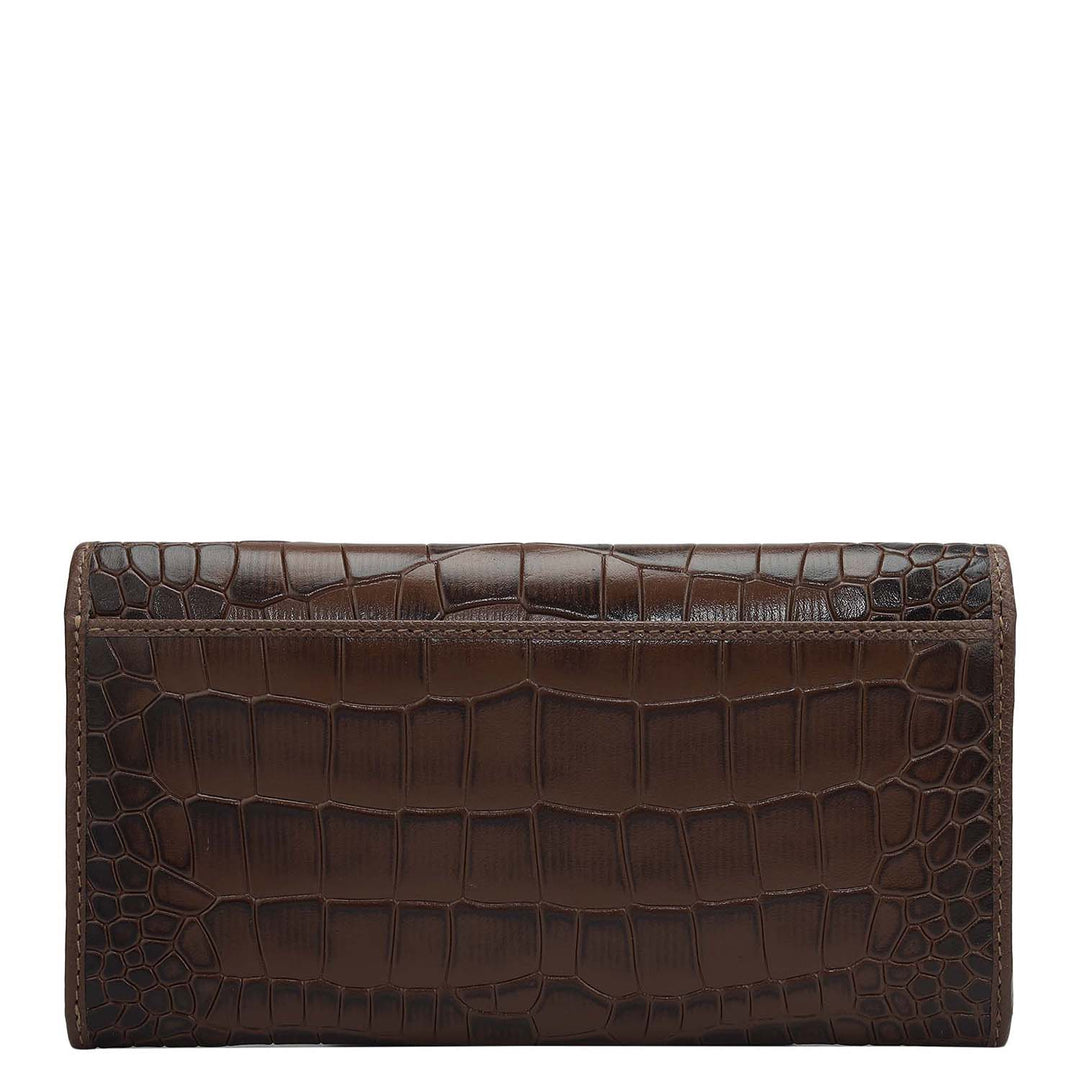 Croco Leather Ladies Wallet - Date