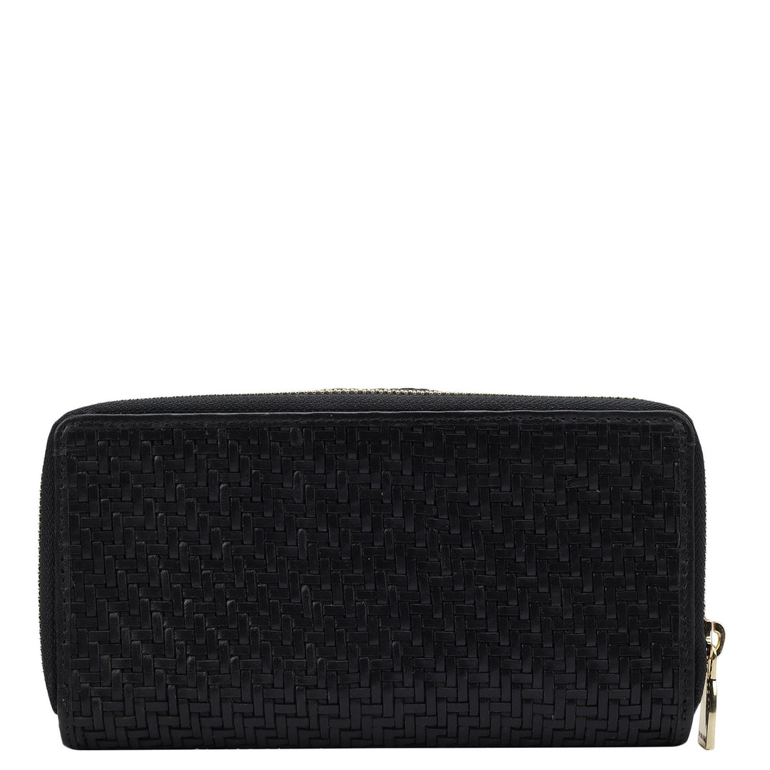 Mat Leather Ladies Wallet - Black