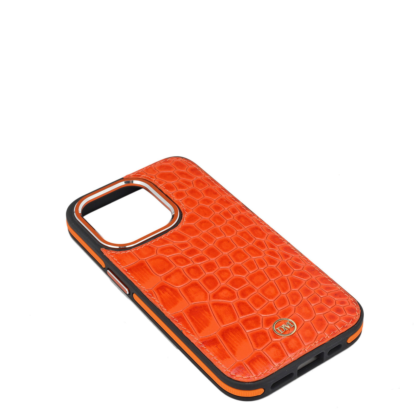 Pumpkin Croco Leather Mobile Case - iPhone 14 Pro