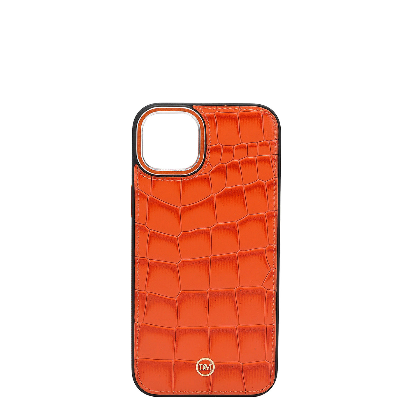 Pumpkin Croco Leather Mobile Case - iPhone 14 Plus