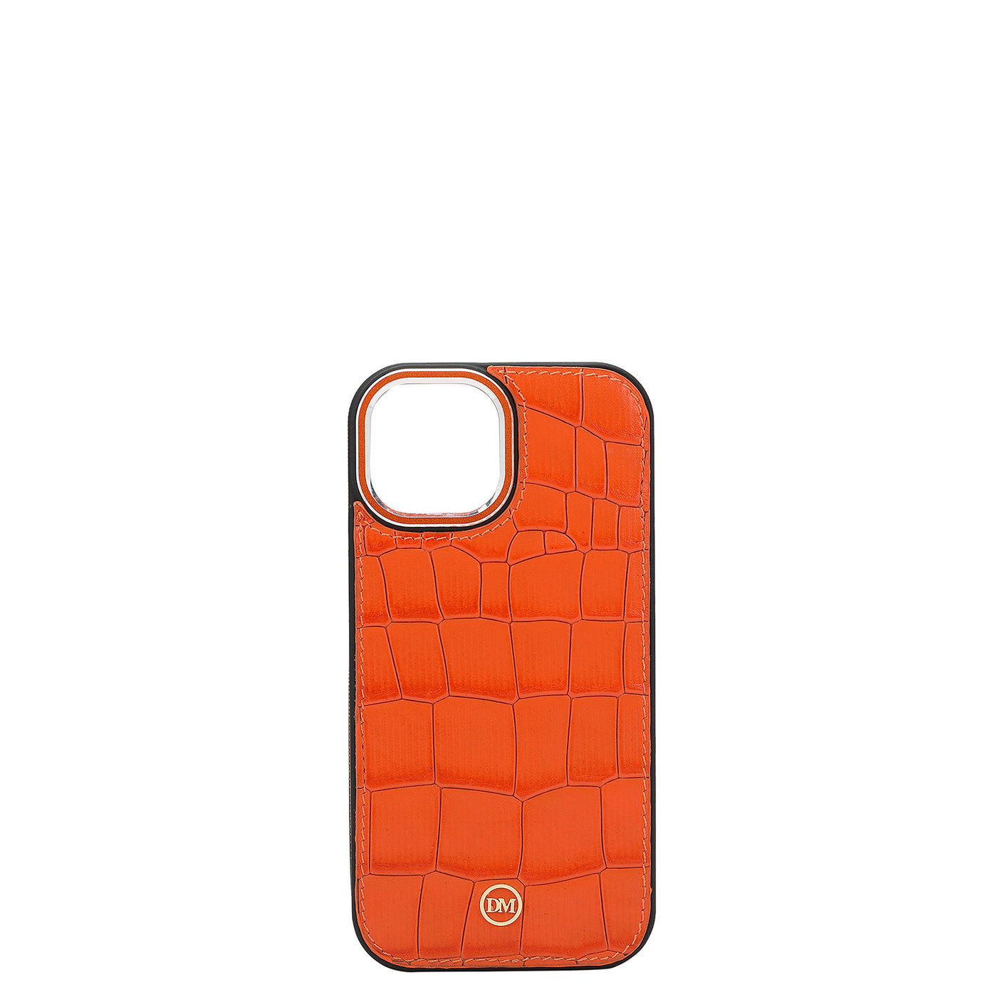 Pumpkin Croco Leather Mobile Case - iPhone 15