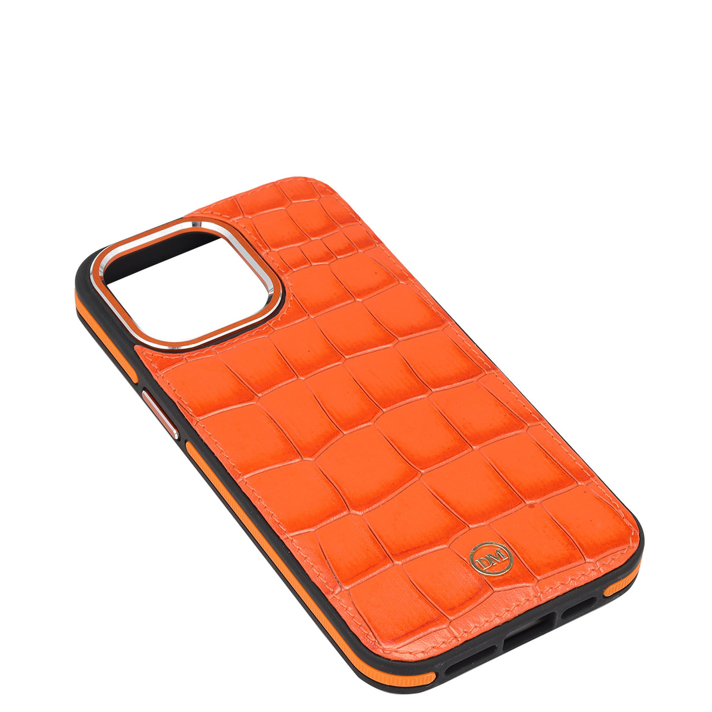 Pumpkin Croco Leather Mobile Case - iPhone 15 Pro Max